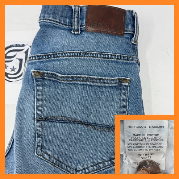 Lee Modern Series Relaxed Fit Bootcut Jeans Mens 34x32 Denim Blue - Picture 1 of 8